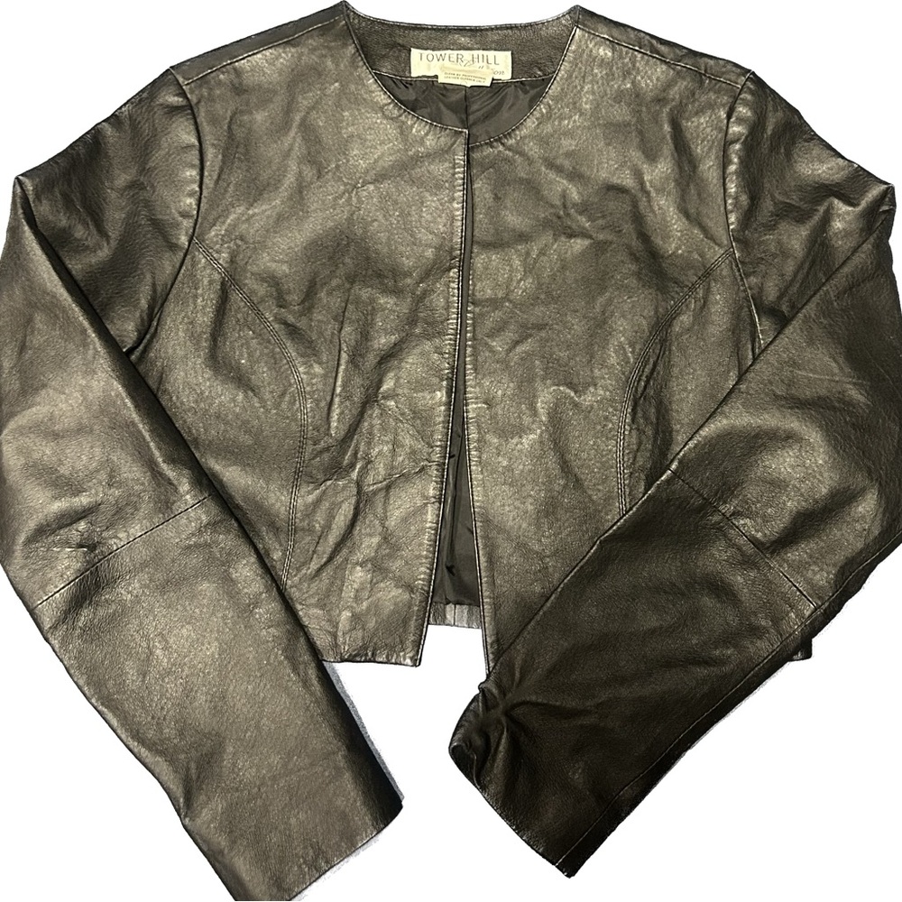 Vintage Cropped Leather Jacket
